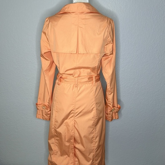 Kenneth Cole Women’s Spring Trench Coat Lightweight Pastel Orange Sherbet XS - Picture 6 of 12